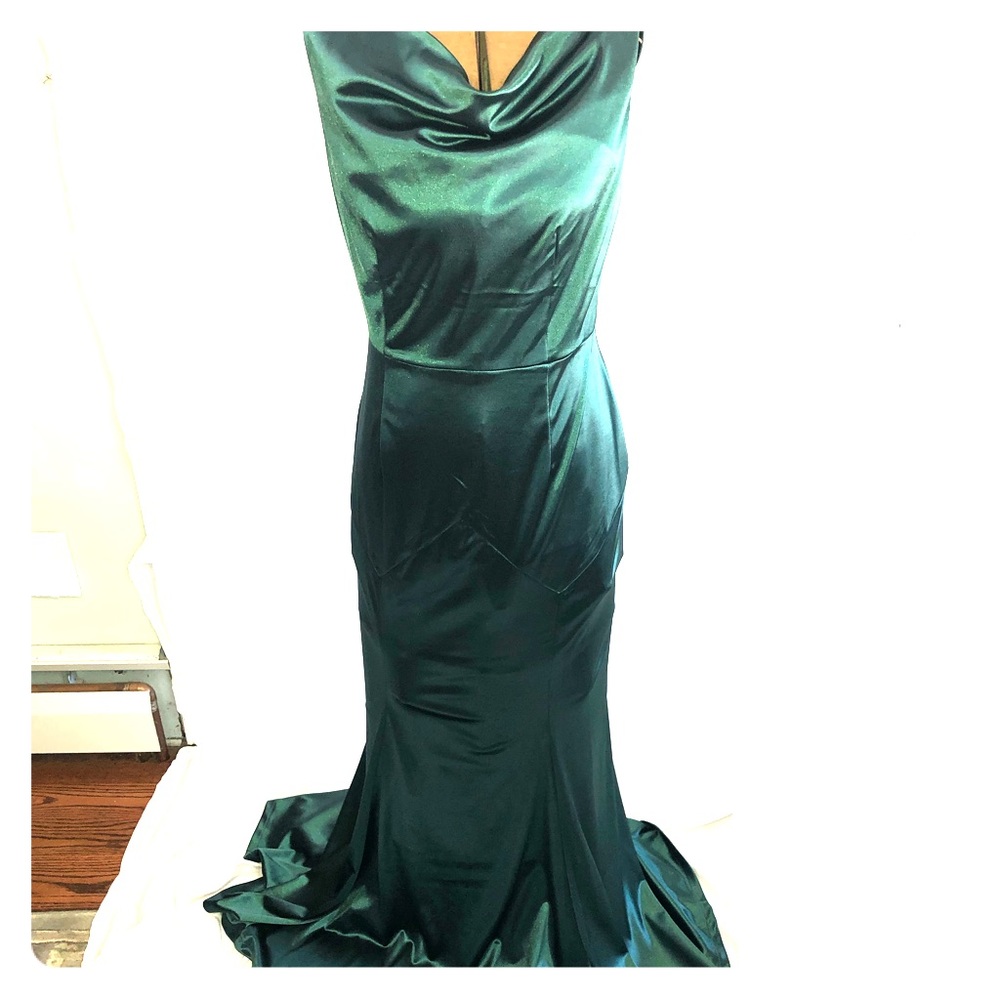 Satin Mermaid Evening Gown